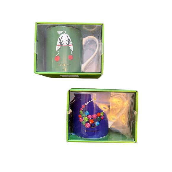 NEW IN BOX 2 KATE SPADE MUGS BY LENOX - Picture 2 of 8